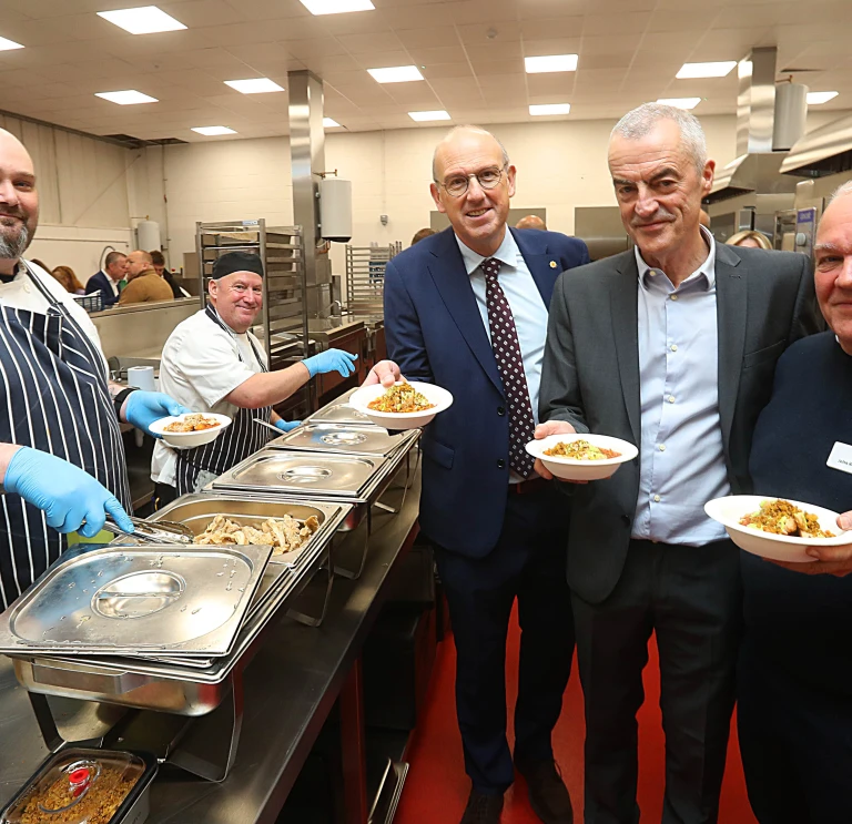 Minister visiting Well Fed in Shotton, Flintshire