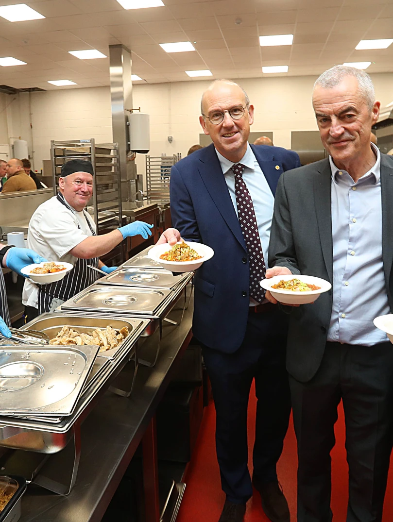Minister visiting Well Fed in Shotton, Flintshire